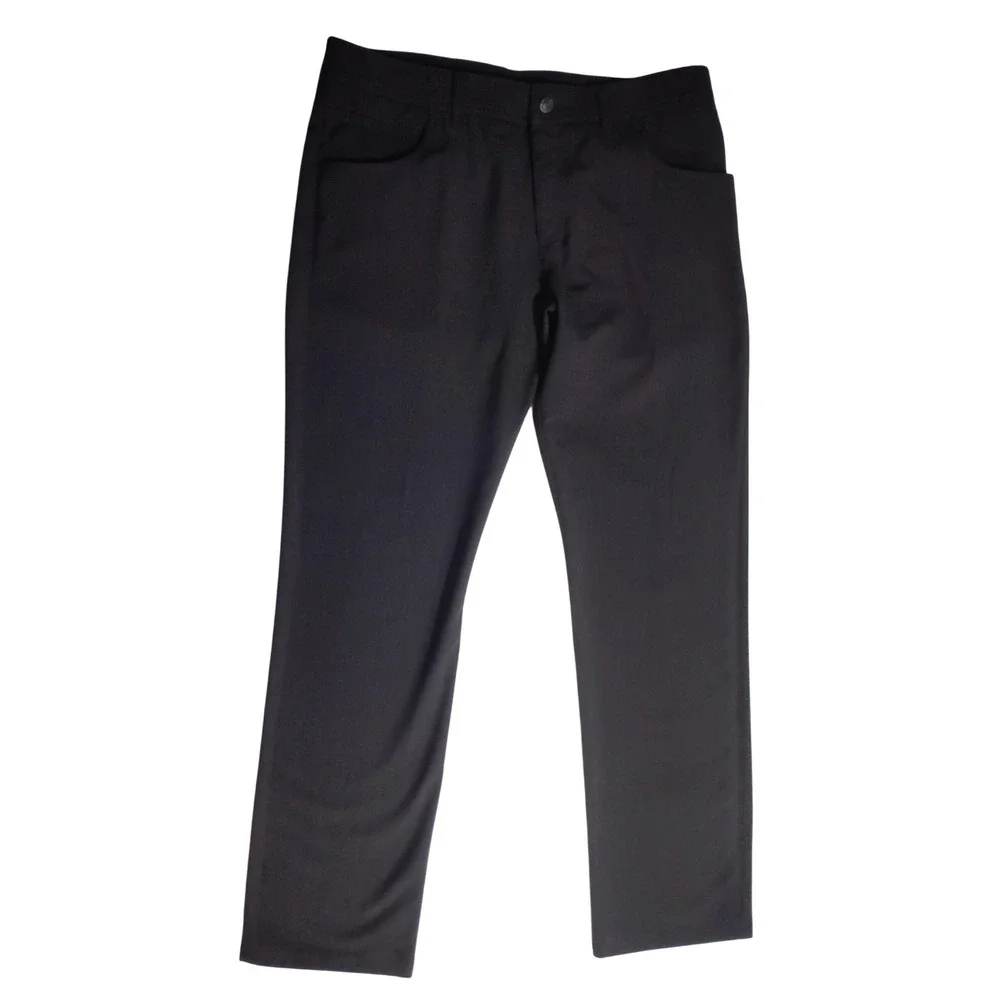 Alberto Ceramica Modern Fit Mens Black 5-Pocket Trousers Pants W33 L32‎ 181/2077